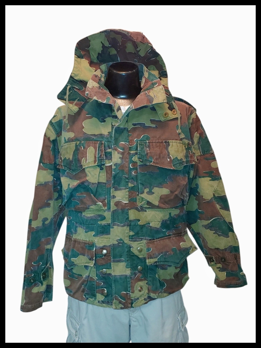 1963 Belgian Army Jigsaw Camo Paratrooper Jacket Begetex XL
